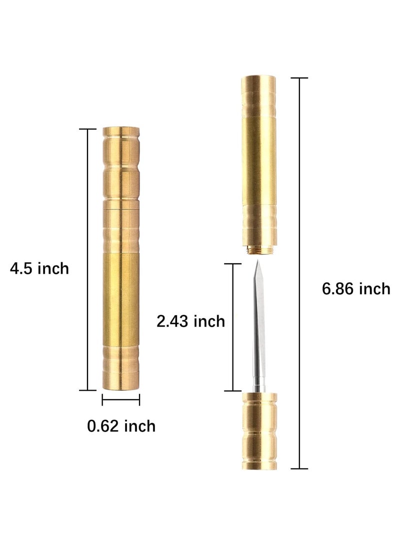 KASTWAVE Stainless Steel Tea Cake Needle Ice Pick, Portable Ice Picks Kitchen Tool with Safety Cover, Non-slip Handle Easy to Grip for Picnics, Camping, Bar, kitchen (Gold Copper) - Image 5