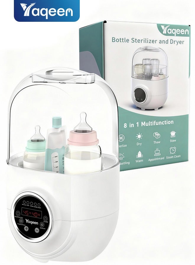 جهاز تعقيم زجاجات الأطفال، جهاز تعقيم وتجفيف زجاجات الأطفال بالبخار الكهربائي الكل في واحد، جهاز تدفئة/تعقيم/تجفيف/تبخير/إذابة زجاجات الأطفال 5 في 1، نوع عالمي، مناسب لجميع منتجات وإكسسوارات الأطفال. - Image 1