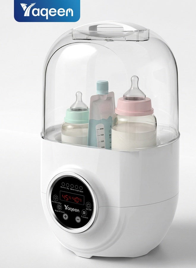 Yaqeen Premium 8-in-1 Baby Bottle Warmer & Sterilizer - Fast Milk Heater with Dryer, Double Bottle Design, Accurate Temp Control & LCD Display - BPA Free - Image 1