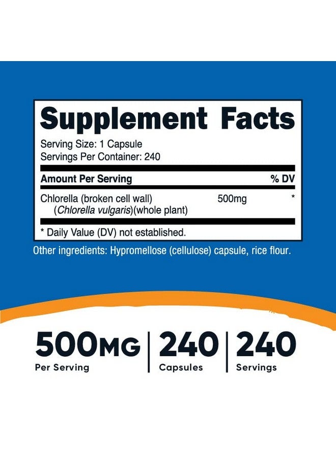 Nutricost Chlorella Capsules 500Mg 240 Vegetarian Capsules Nongmo And Gluten Free - Image 3