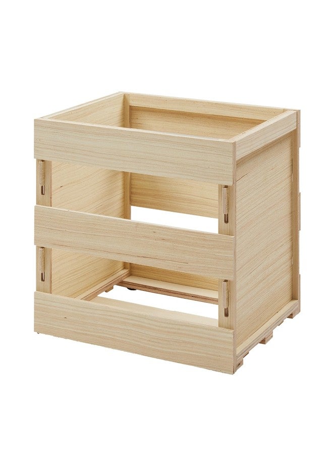 Crosley AC1050A-BB Vinyl Record Storage Crate, Natural - Image 1