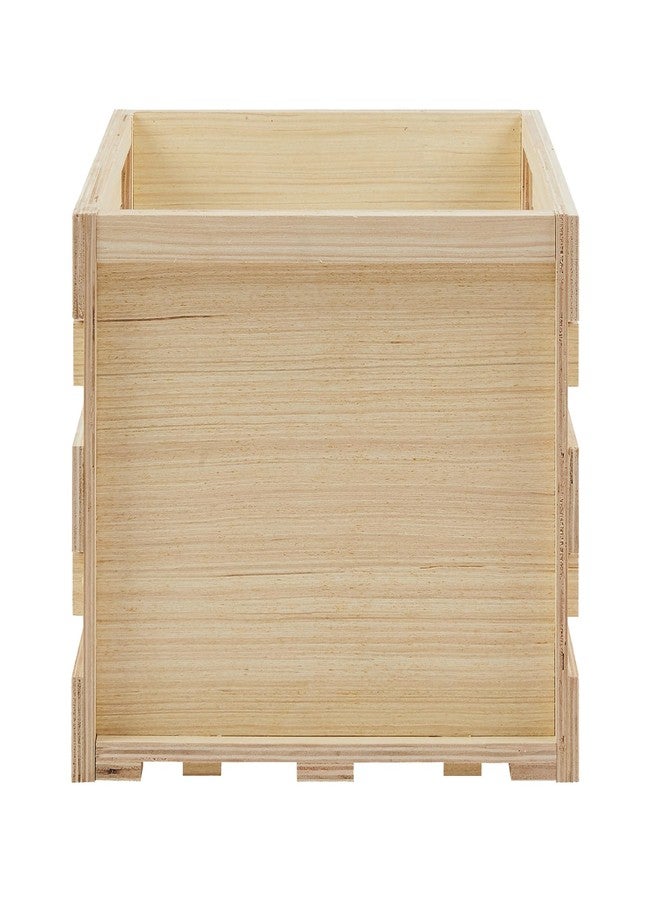 Crosley AC1050A-BB Vinyl Record Storage Crate, Natural - Image 3