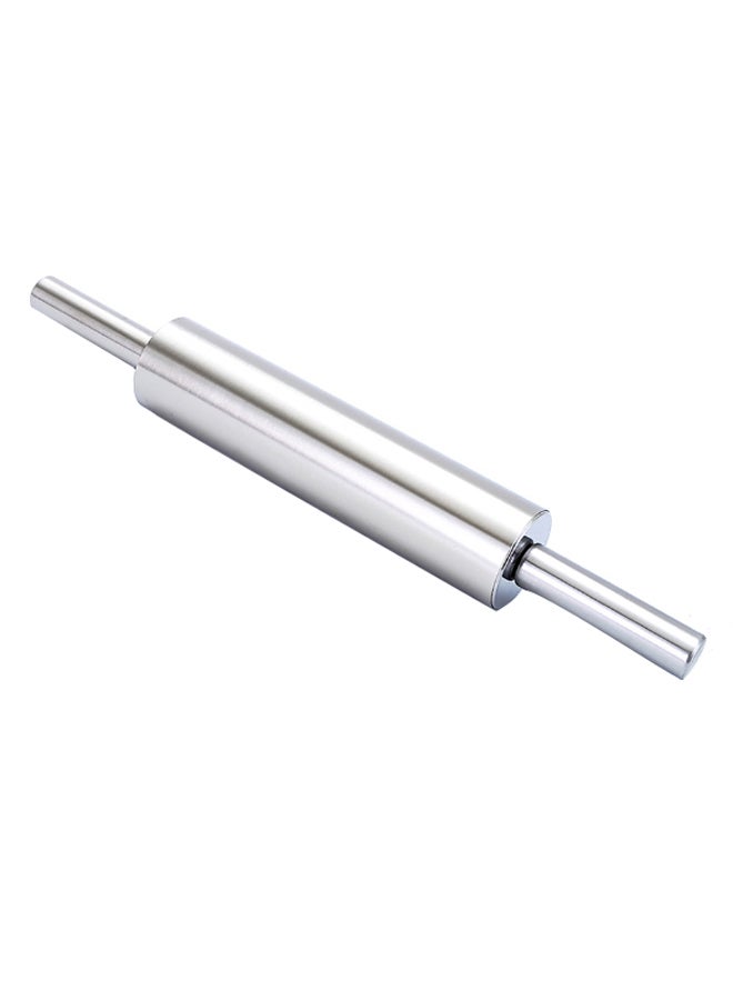 Sharpdo Stainless Steel Rolling Pin Silver 25 x 6.5cm Large opp bag Silver - Image 3