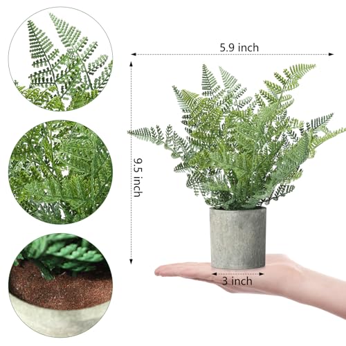 FAVOWREATH 2 Pack Small Fake Plants Potted Artificial Plants Indoor for Home Decor Office Room Farmhouse Indoor Table Bathroom Decor - Image 2