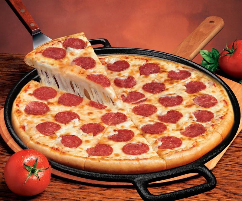 Home-Complete Cast Iron Pizza Pan - 14-Inch Baking Pan for Oven, Stovetop, Grill, or Campfires - Durable, Even-Heating, Versatile Cast Iron Griddle by - Image 2