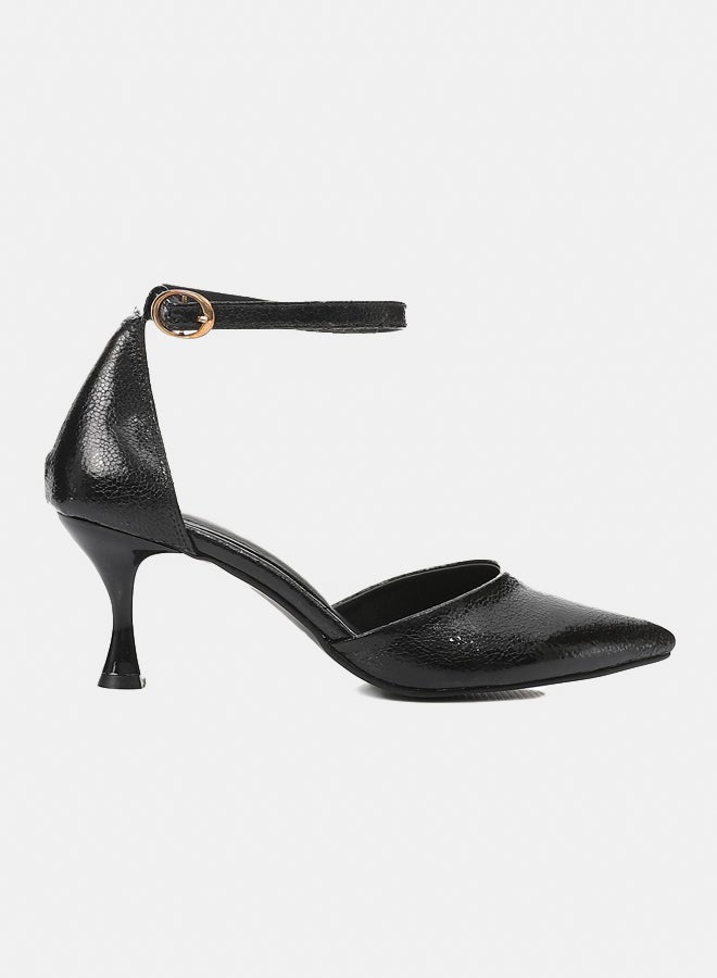 XO Style Elegant Smoky Women's Heeled Shoes with Pointed Toe and Stylish Block Heel  - Image 1