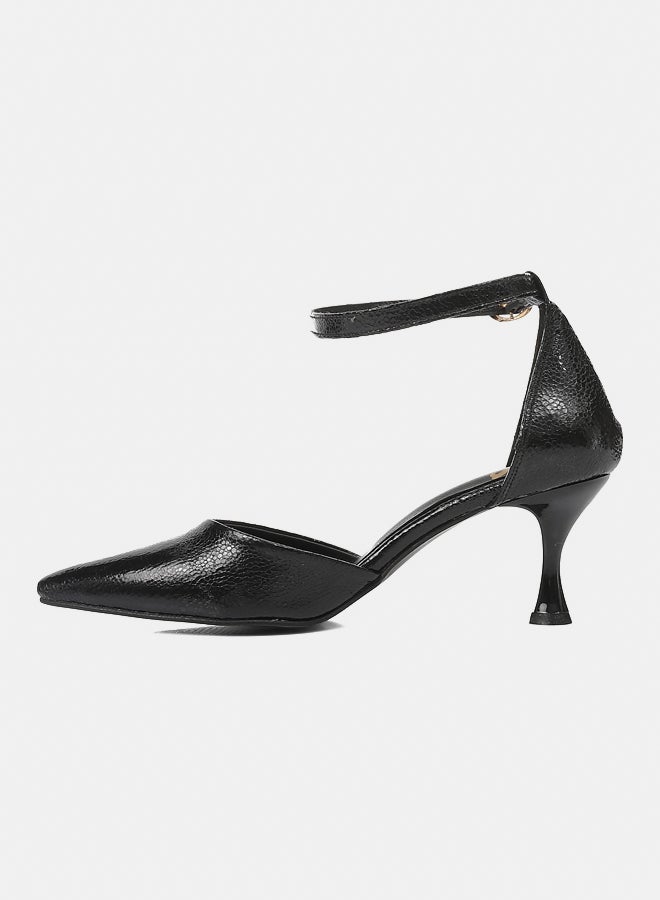 XO Style Elegant Smoky Women's Heeled Shoes with Pointed Toe and Stylish Block Heel  - Image 4