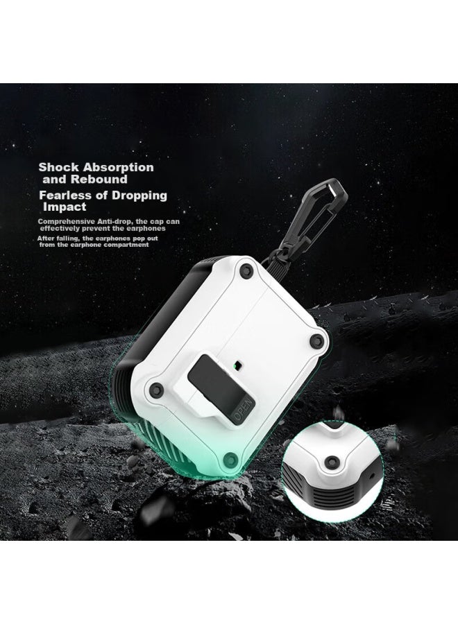 Chuangsi Mi Creative Armor Case For Airpods 4th Generation, Apple Wireless Bluetooth Earphone Case, Anti-drop, Anti-lost, Creative Phone Stand, Black - Image 4