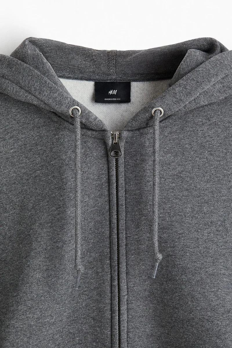 H&M Oversized Fit Zip-through hoodie
