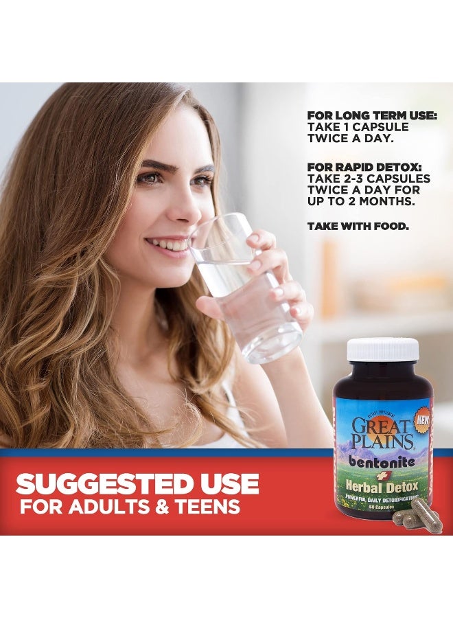 Yerba Prima , Great Plains Bentonite + Herbal Detox, 60 Capsules - Image 3