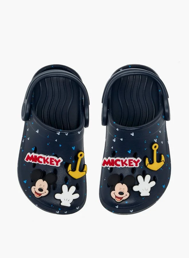 Disney Boys Mickey Mouse Detail Clogs With Backstrap