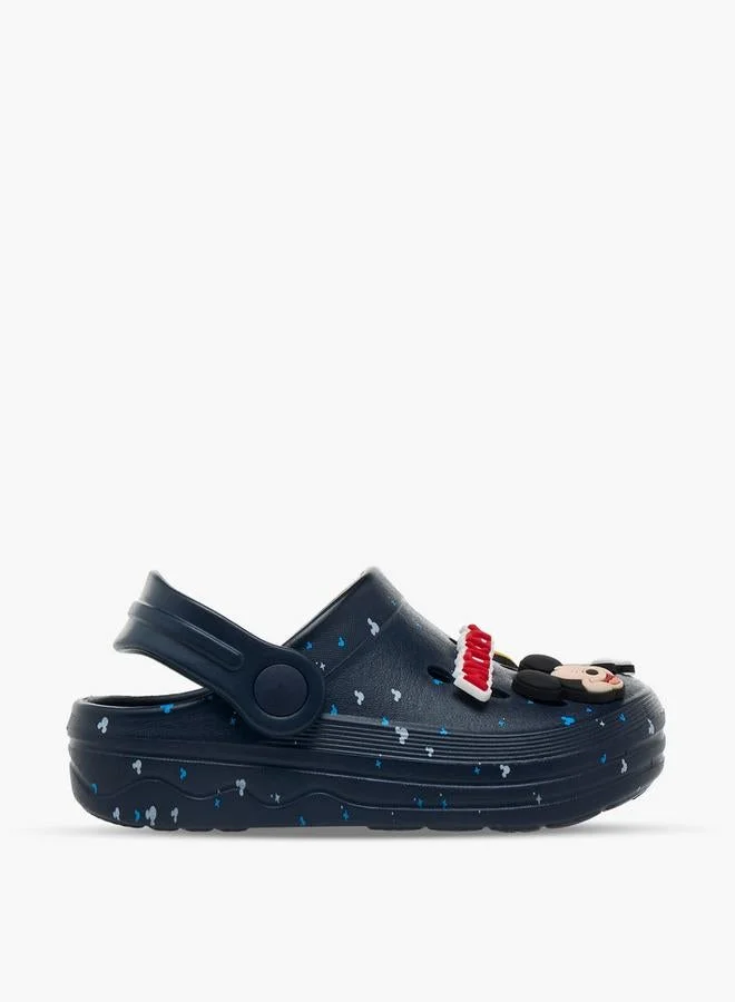 Disney Boys Mickey Mouse Detail Clogs With Backstrap