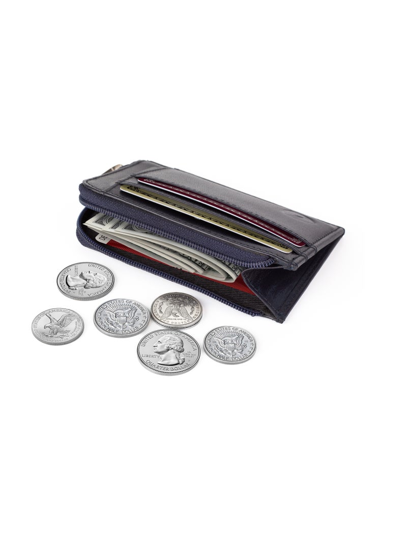 SKENZBI Slim Wallet for Women with Coin Purse and Credit Card Holder  RFID Protection Blue  - Image 2