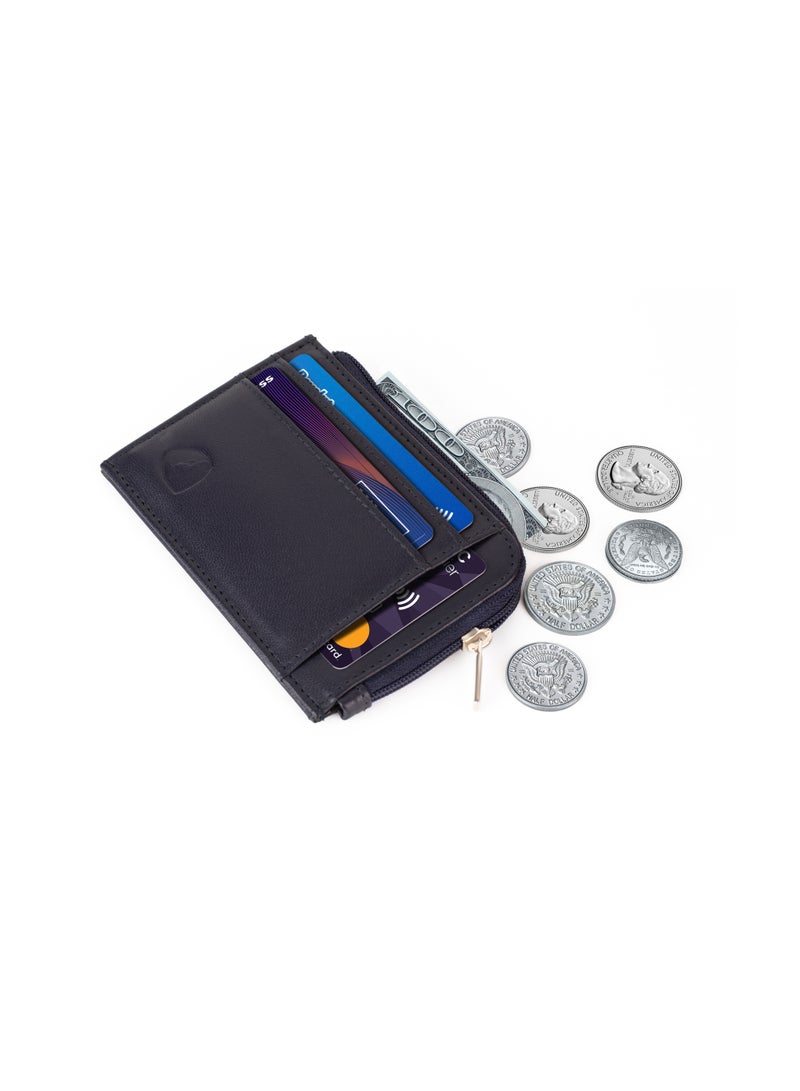 SKENZBI Slim Wallet for Women with Coin Purse and Credit Card Holder  RFID Protection Blue  - Image 1