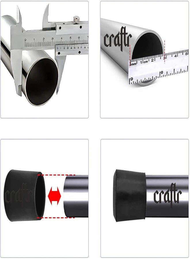 Craftr غطاء أرجل الكراسي/الطاولات من كرافتر - مربع | 25 مم × 25 مم - 1 بوصة × 1 بوصة | مطاط PVC | أسود | واقي للأرضيات وغطاء للأثاث | عبوة من 30 قطعة - Image 3