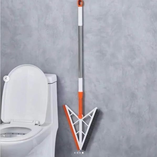 Sakar Rubber Squeegee Broom with Long HandleFloor Scraping BroomMagic Broom for FloorsGlassTileWindowsBathroom to Remove WaterDustPet HairCleaning SuppliesMulti ColorPack of 1 - Image 5