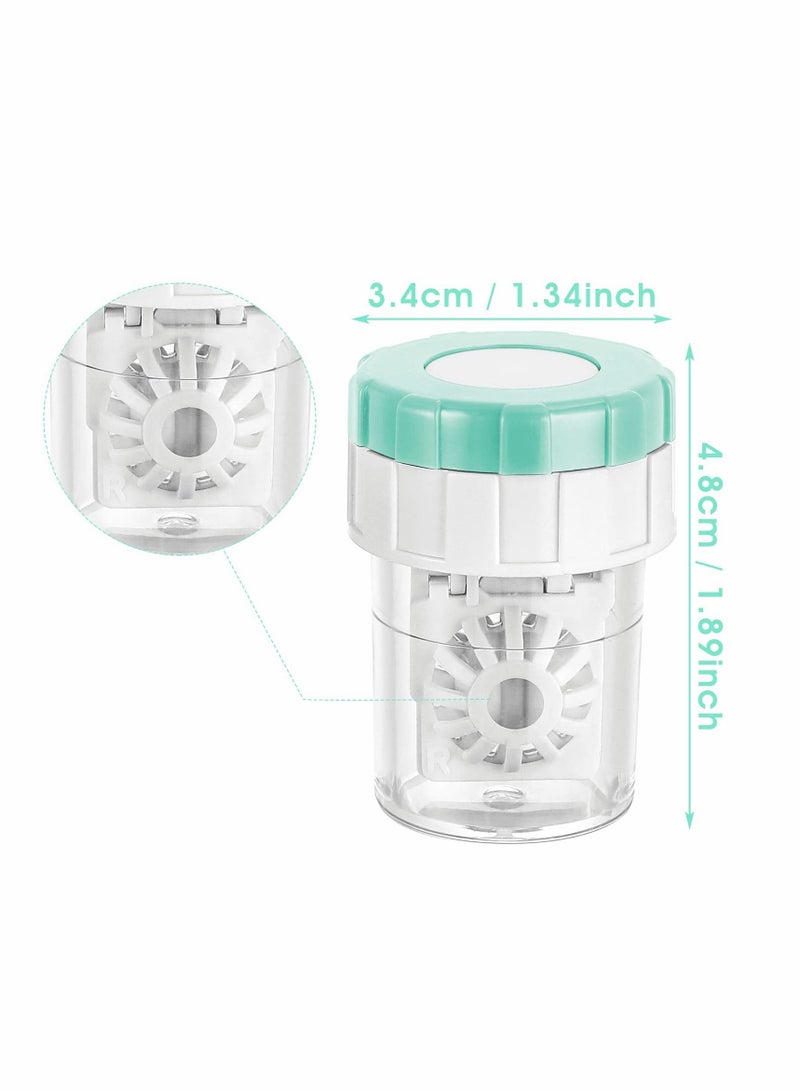 SYOSI 5 Pcs Manually Contact Lens Washer Cleaner Contact Lens Case Portable Rotation Contact Lens Cleaning Container for Everyday Use - Image 2