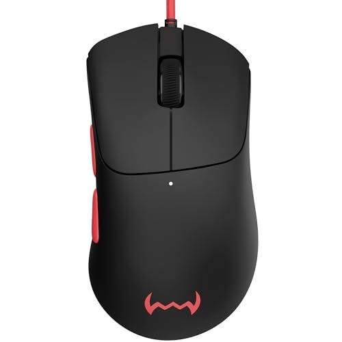 daWg Slay 25, 12400 DPI Wired Gaming Mouse, PixArt 3327 Sensor, 20M Huano Switches, 6 Buttons, 1000Hz Polling Rate, 85gm Lightweight, 220 IPS, 30G Acceleration, 1.5M Braided Cable (Black) - Image 1