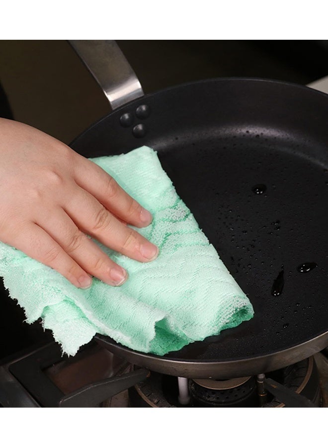 Microfiber Cleaning Cloth Roll - Tear-Away Reusable Paper Towels, Lint-Free, Washable, 30 Sheets for Kitchen, Car, Dishes, and Sensitive Surfaces (Green) - Image 3