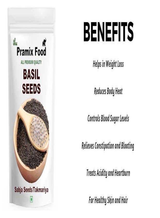 Pramix Premium Basil Seeds | Sabja Seeds | Takmariya, 400g - Image 4