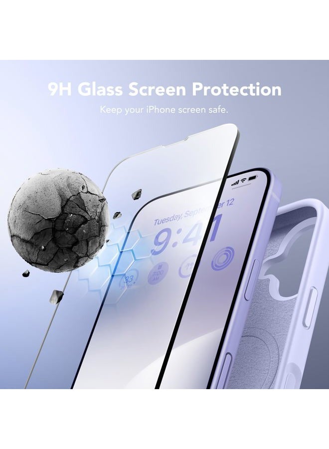 GONEZ Magnetic for iPhone 17 Case, Compatible with MagSafe, [Screen Protector + Camera Lens Protector], Liquid Silicone Anti-Scratch Shockproof Protective Phone Case, Lilac - Image 4