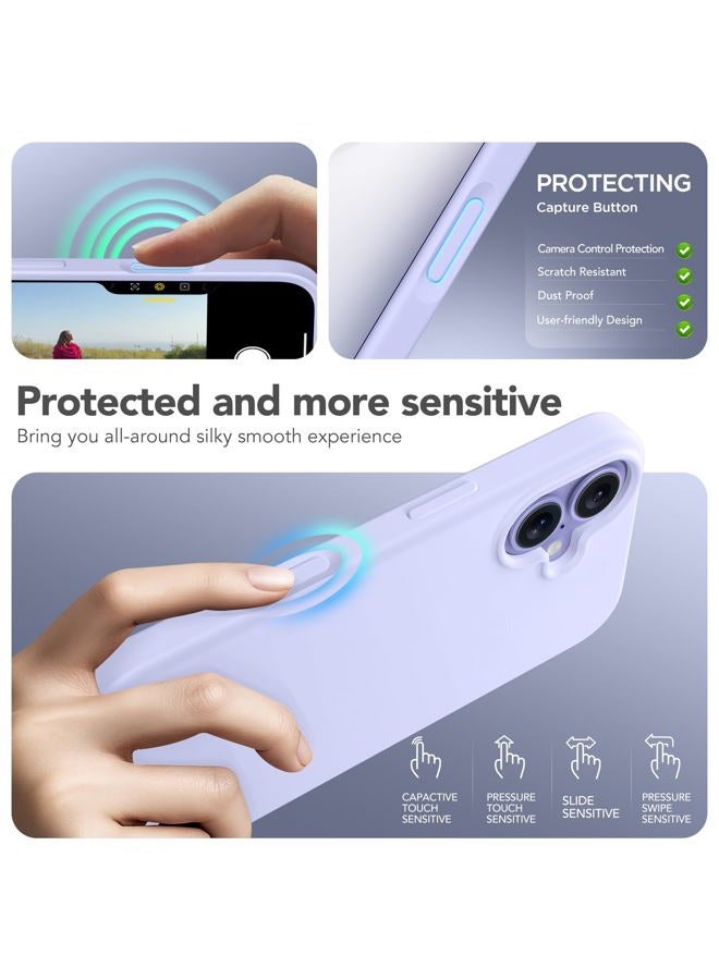 GONEZ Magnetic for iPhone 17 Case, Compatible with MagSafe, [Screen Protector + Camera Lens Protector], Liquid Silicone Anti-Scratch Shockproof Protective Phone Case, Lilac - Image 5