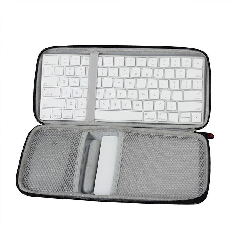 Hermitshell Hard Travel Case for Apple Magic Keyboard MLA22LL/A + Trackpad 2 MJ2R2LL/A + Mouse Bluetooth (PU, Black) - Image 3