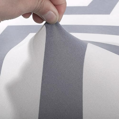 House of Quirk Polyester Spandex Printed Sofa Cover Big Elasticity Cover Stretch Universal Sofa Slipcovers (Grey Zigzag, Double Seater) - Image 3