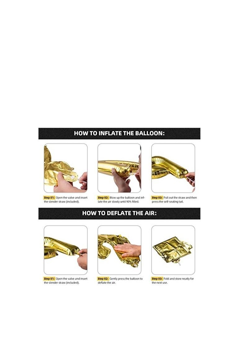 MARKQ Congratulations Balloons Banner | 16 Inch Mylar Foil Letter Balloon Sign for Retirement, New Job, Engagement, Anniversary, Graduation Party Decorations Supplies (Gold) - Image 3