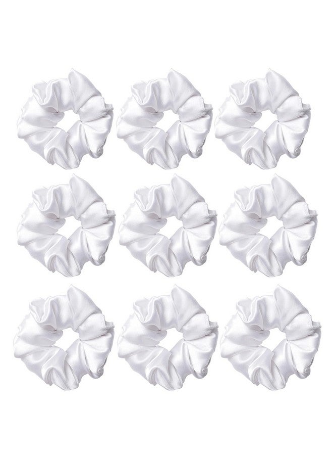 IGNOTO Premium Satin Scrunchies - Soft & Gentle for All Hair Types || Shiny Satin Hair Scrunchies - Perfect for Damage-Free Styling (off White, Pack of 6) - Image 1