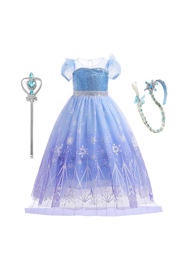 Princess Dress Set Birthday Party Cosplay Costume For Girls - Image 4
