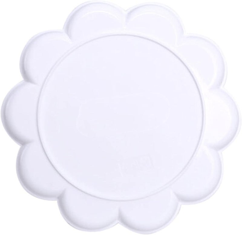 DEZIINE� 2 Pcs Big Flower Shape Color Mixing Palette Paint Plate Draw Palette - White - Image 5