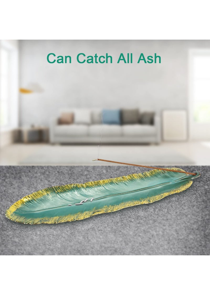 SYOSI Incense Holder Set, Leaf Incense Burner, Incense Ash Catcher, Incense Sticks Holder for Counters, Meditation Room, Yoga, Home, Office - Image 3