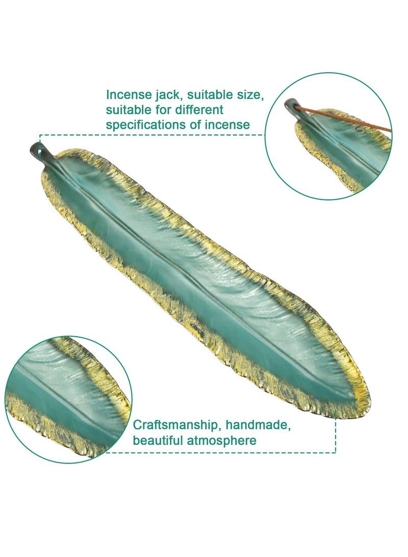 SYOSI Incense Holder Set, Leaf Incense Burner, Incense Ash Catcher, Incense Sticks Holder for Counters, Meditation Room, Yoga, Home, Office - Image 2