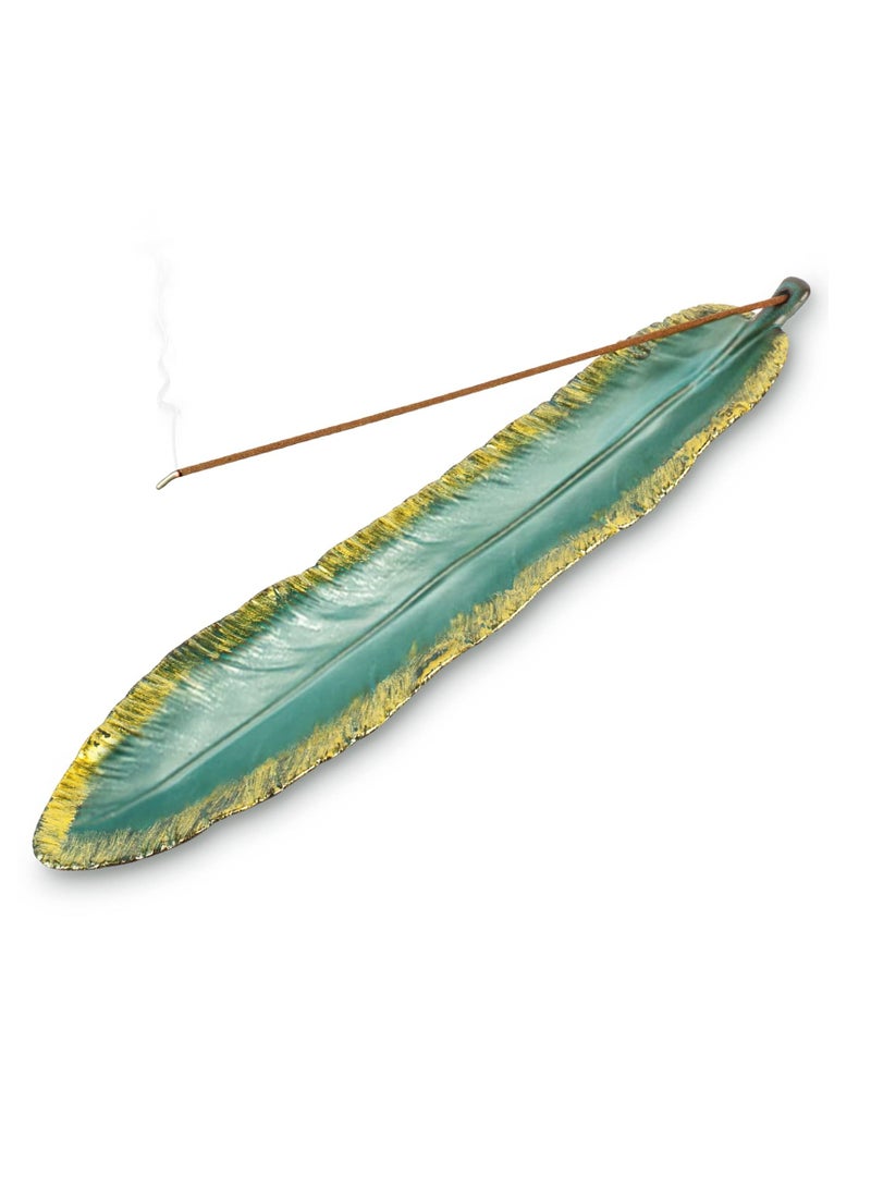 SYOSI Incense Holder Set, Leaf Incense Burner, Incense Ash Catcher, Incense Sticks Holder for Counters, Meditation Room, Yoga, Home, Office - Image 1