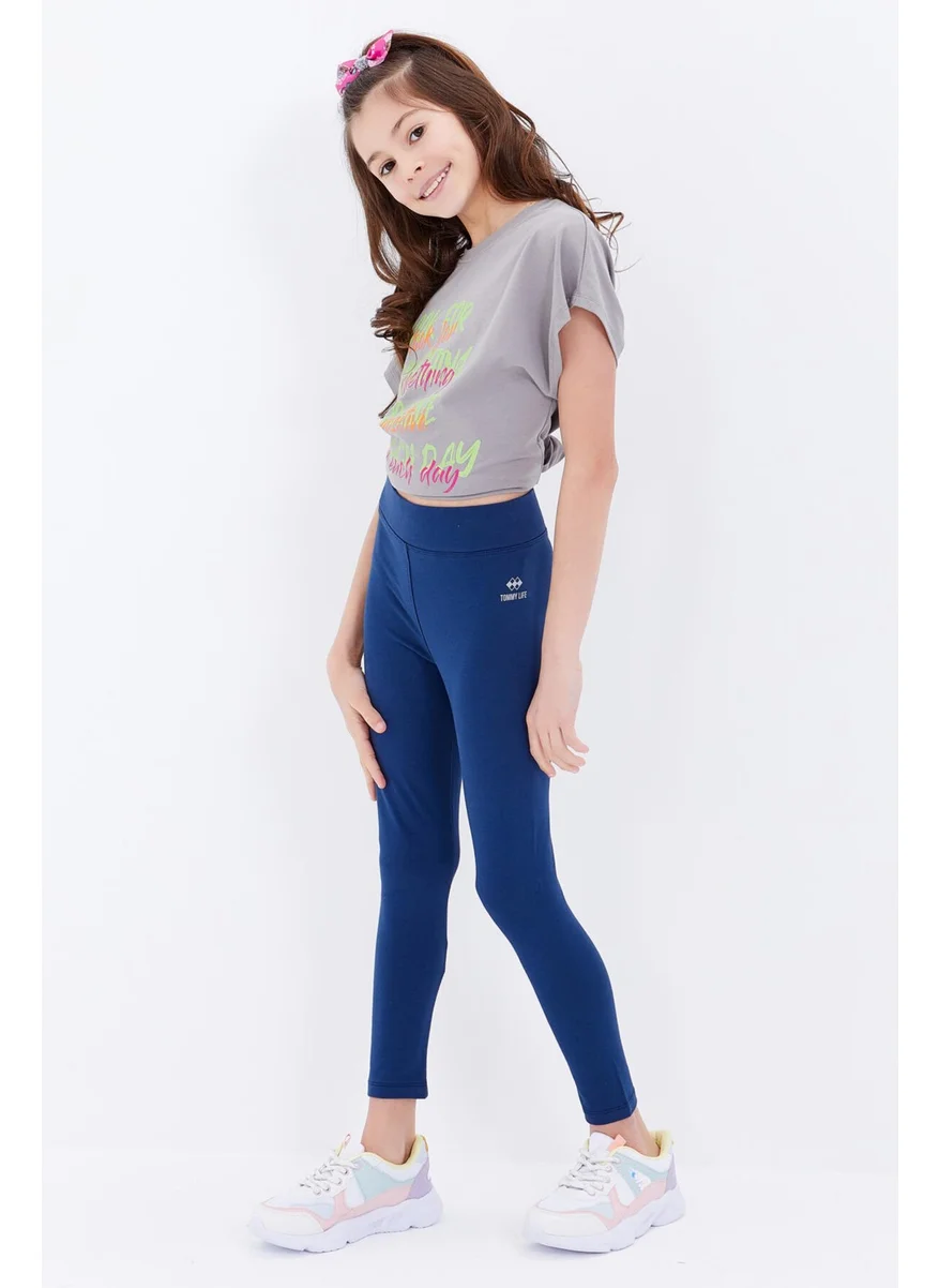 Tommy Life Indigo High Waist Skinny Leg Girls Leggings - 75047