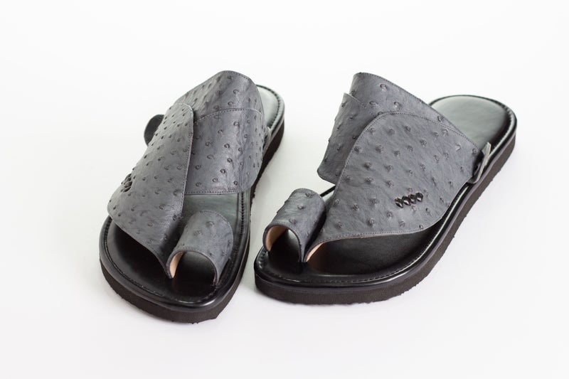 Zubairiya Naal | For Daily Wear, Eid and Occasions | Sandal | Grey Ostrich Leg | Saudi Arabian Eastern