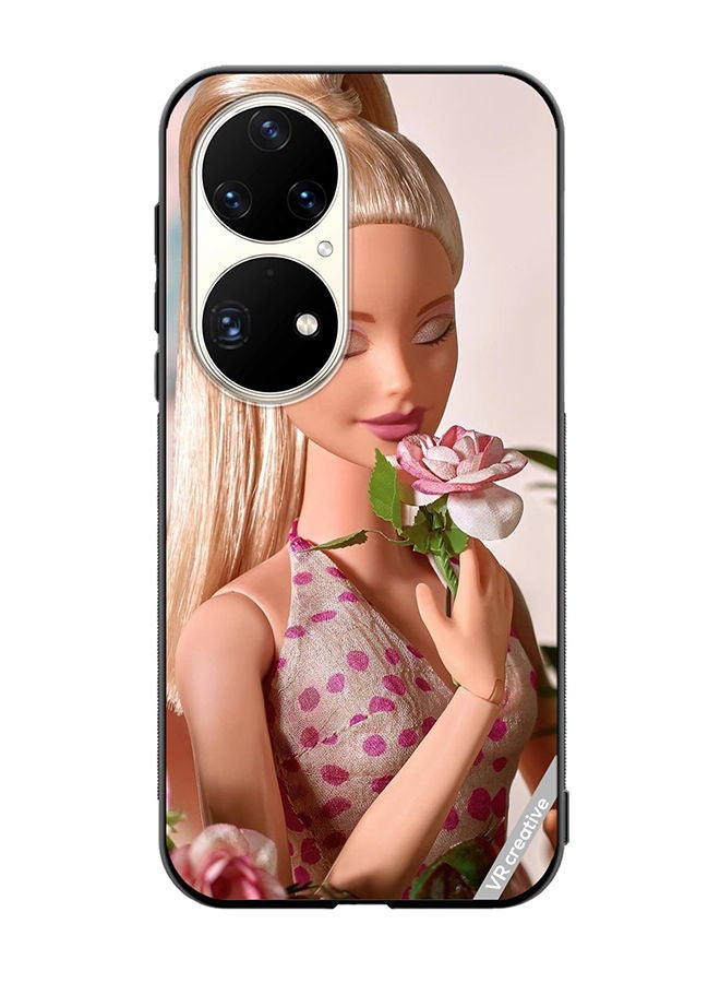 VR CREATIVE Protective Case Cover For Huawei P50 Pro Pink Barbie Design Multicolour - Image 1