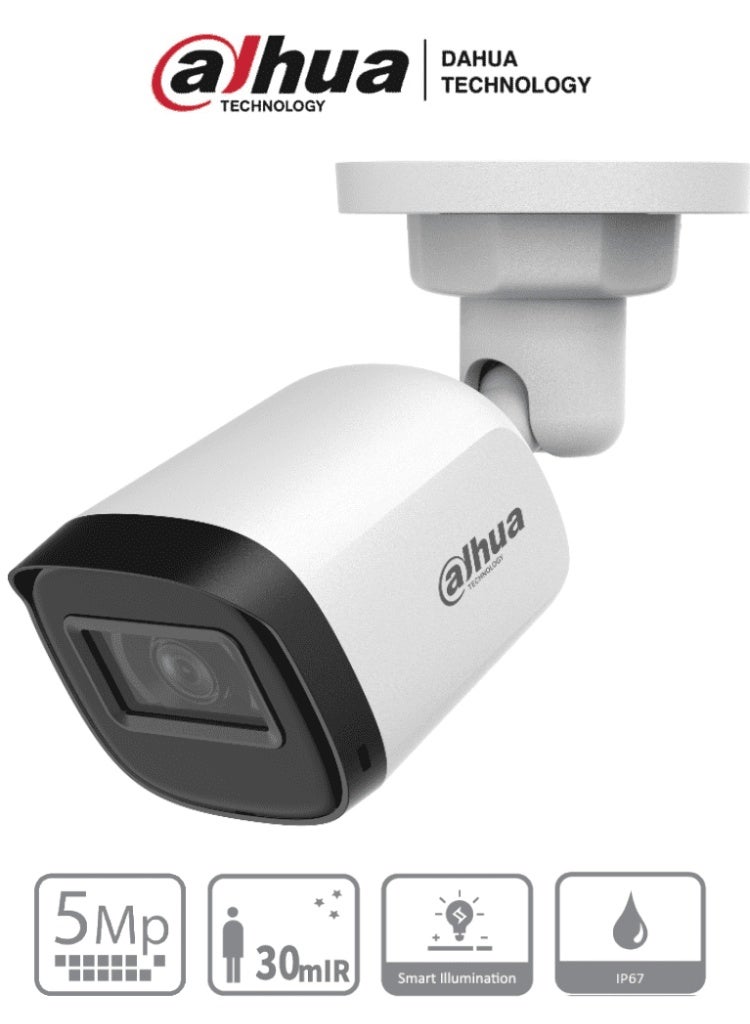 Dahua Dahua DH-HAC-B1A51 5MP HDCVI Fixed IR Camera – 3.6mm Lens, 20m Smart IR, IP67 Waterproof, 4-in-1 Output (CVI/TVI/AHD/CVBS) - Image 4