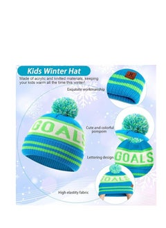 SYOSI 3 Pcs Kids Winter Hat Gloves Scarf Set, Toddler Knitted Beanie Hat Neck Warmer Mittens Fleece Lined Set for Boys and Girls  - Image 4
