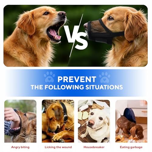 Evollax Dog Muzzle for Large Dogs – Breathable Air Mesh Muzzle for Large Sized Dog | Adjustable Mussels for Dogs Grooming | Muzzles to Prevent Biting Barking Chewing | Allows Panting and Drinking - Image 4