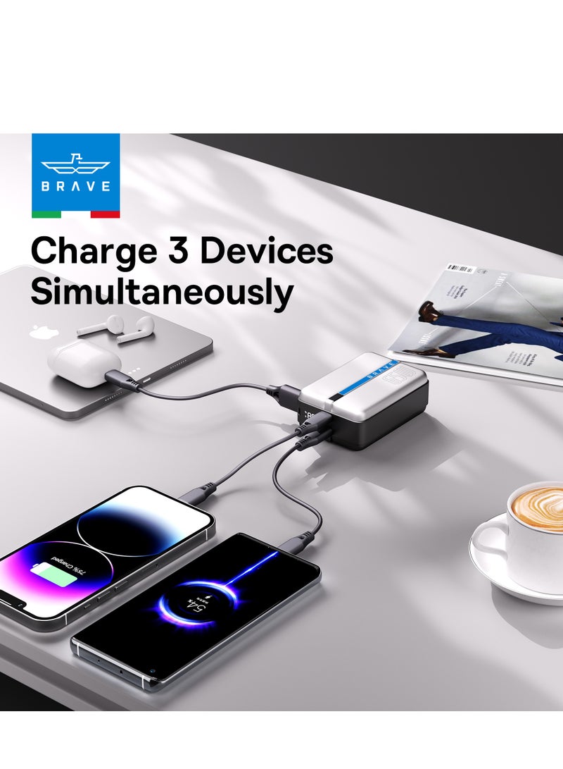Brave 20,000mAh Power Bank with 65W Fast Charging, LED Display, Dual USB-C and USB-A Ports, High-Capacity Portable Charger for MacBook Pro/Air, Dell, HP, Lenovo, Steam Deck, ASUS ROG Alley, iPhone 16-12, Galaxy S25/S24/S23, iPad Pro, Pixel 8, AirPods, and More – Portable PD Charger for All Devices - Image 5