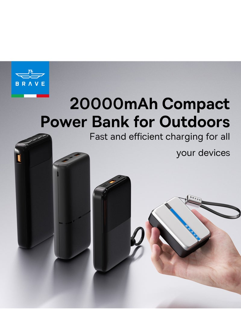 Brave 20,000mAh Power Bank with 65W Fast Charging, LED Display, Dual USB-C and USB-A Ports, High-Capacity Portable Charger for MacBook Pro/Air, Dell, HP, Lenovo, Steam Deck, ASUS ROG Alley, iPhone 16-12, Galaxy S25/S24/S23, iPad Pro, Pixel 8, AirPods, and More – Portable PD Charger for All Devices - Image 2