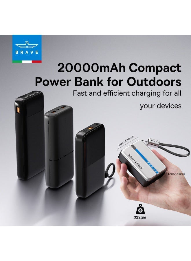 Brave 65W High-Speed ​​Power Bank 20000mAh - Dual USB C & USB-A/Type C Ports, LED Display, Fast Portable Charger Compatible with MacBook Pro/Air, Dell, HP, Lenovo, ASUS ROG, Steam Deck, Battery Pack for iPhone Air, iPhone 17/17 Pro/17 Pro Max, 16, 15, 14, 13, 12, Samsung Galaxy S25/S24/S23 Ultra, iPad Pro, Pixel 8, AirPods, Laptops, Tablets and More - Image 4