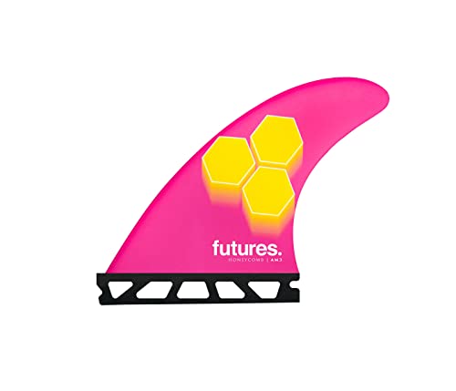 Futures Future Fins AM3 Honeycomb Thruster Fin Set Pink-Yellow S - Image 2