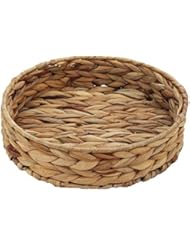 HD Fruit Tray Weaving by Grass, Round Bins for Vegetable, Arts and Crafts. (Small) - Image 1