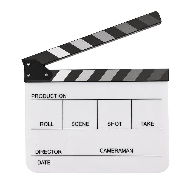 Acrylic Clapperboard Film Clapboard Movie Director's Slate Cut Action Scene Clapper Board Film Slate Dry Erase - Image 1