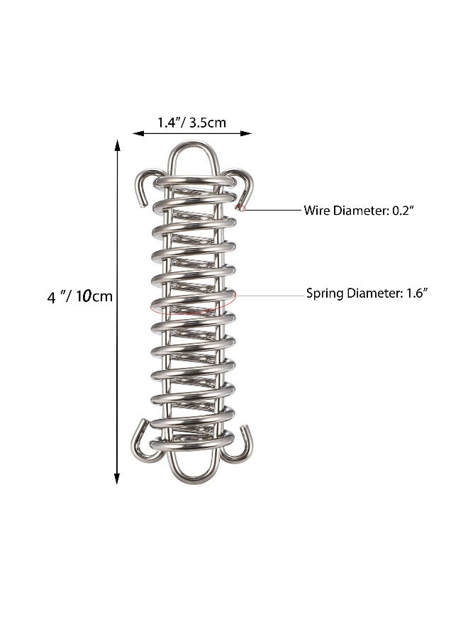 10PCS Stainless Steel Tent Spring Buckle, Windproof Rope Tensioner Spring Buckle Tent Buckle Awning Fixed Buckle Portable Camping Tent Fixed Buckle Spring Buckle Set for Outdoor Tent Camping, Swing - Image 1