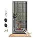 Dixutzi Pet Screen Door Thickened Cat Resistant Mesh Screen Door for Living Room Bedroom Kitchen Patio Dog Cat Scratch Proof Screen with Zipper Closure Fits Door Size up to 35x 80 Black - Image 2