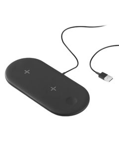 Generic Fast Wireless Charger, 3 in 1 Wireless Charging Pad, Compatible with 5W/7.5W/10W/15W wireless charging power, Both Apple and Android can be charged Black  - Image 3